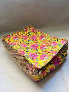 Sooti Petticoat Organizer - Floral Yellow | Set of 2 | Reused To Keep Clothes As Well