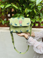 Load image into Gallery viewer, Flamingo Green Love - Rectangle Sling Bag