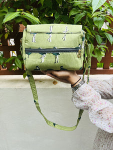 Flamingo Green Love - Rectangle Sling Bag
