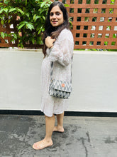 Load image into Gallery viewer, White & Grey Love - Rectangle Sling Bag