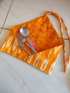 Lunch Bag With Bottle Bag & Cutlery Wrap - Bagh Yellow