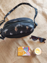 Load image into Gallery viewer, Round Sling Bag - Ikat Black