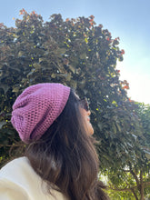 Load image into Gallery viewer, Sooti Lilac Scarf &amp; Beanie crochet love made by a granny