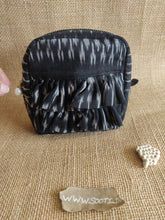Load image into Gallery viewer, Ikat Black - Ruffle Pouch Bag