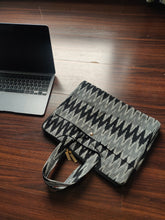 Load image into Gallery viewer, MacBook Sleeve - Ikat Black &amp; Grey