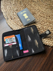 Sooti Passport Wallet For 1 Passport – Ikat Black