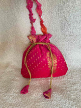 Load image into Gallery viewer, Sooti Potli Bag Pink Love for Special Ocassions