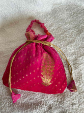 Load image into Gallery viewer, Sooti Potli Bag Red Love for Special Occasion Flat Lay