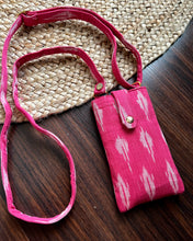 Load image into Gallery viewer, Mobile Sling Bag - Ikat Pink