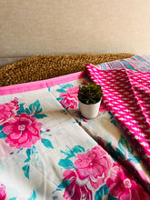 Load image into Gallery viewer, Saree - White &amp; Pink Floral