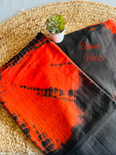 Load image into Gallery viewer, Saree - Orange &amp; Black Love