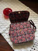 Load image into Gallery viewer, Sooti Sling Bag - Floral Red &amp; Black