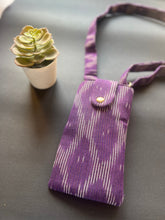Load image into Gallery viewer, Mobile Sling Bag - Ikat Purple