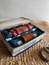 Load image into Gallery viewer, Sooti Bangle Organizer - Indigo Polka | Double Rod