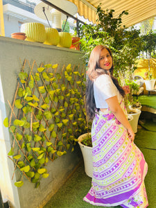 Saree - Purple Floral