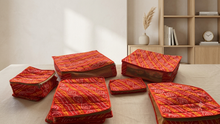 Load image into Gallery viewer, Sooti Wardrobe Organiser Combo - Red |  1 Saree + 1 Blouse + 1 Petticoat + 1 Lingerie + 1 Jewellery | Wedding Trousseau | Exclusive Collection