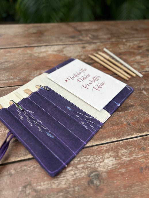 Sooti X Carragreen Mini Organiser - Ikat Blue Love