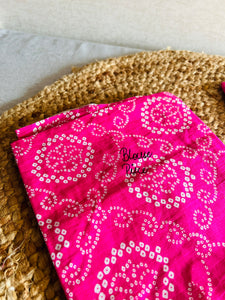 Saree - White & Pink Rosey