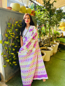 Saree - Purple Floral