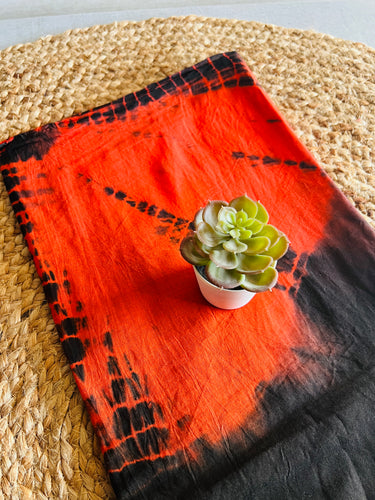Saree - Orange & Black Love