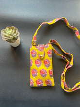 Load image into Gallery viewer, Mobile Sling Bag - Floral Yellow