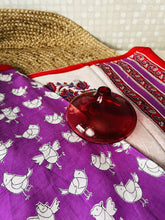 Load image into Gallery viewer, Saree - Birdie Purple