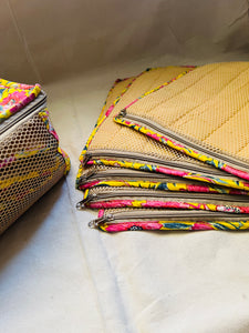 Sooti Saree Organizer - Floral Yellow | Comes With 5 Saree Sleeves and a Cloth Bag