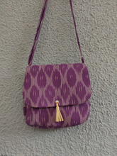 Load image into Gallery viewer, Sooti Sling Bag - Ikat Purple