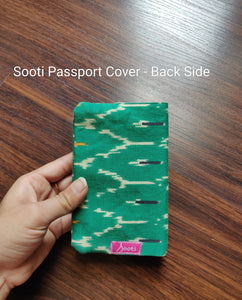 Sooti Passport Cover - Ikat Green - Sooti.in