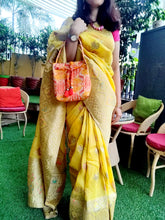 Load image into Gallery viewer, Sooti Jhola Bag – Festive Orange Shaded - Sooti.in