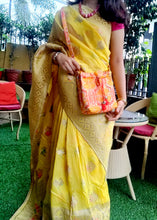 Load image into Gallery viewer, Sooti Jhola Bag – Festive Orange Shaded - Sooti.in