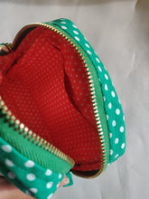 Load image into Gallery viewer, Polka Green - Ruffle Pouch Bag
