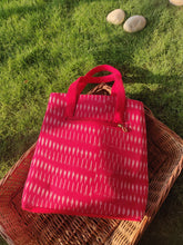 Load image into Gallery viewer, Tote Bag - Red Ikat Cross