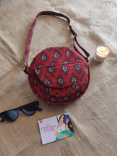 Load image into Gallery viewer, Round Sling Bag - Laal Paan