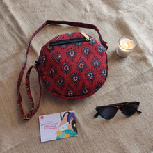 Load image into Gallery viewer, Round Sling Bag - Laal Paan