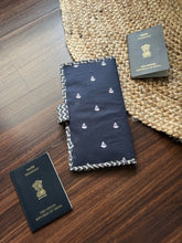 Load image into Gallery viewer, Sooti Family Passport Wallet - Blue Ship