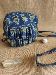 Lotus Blue - Ruffle Pouch Bag
