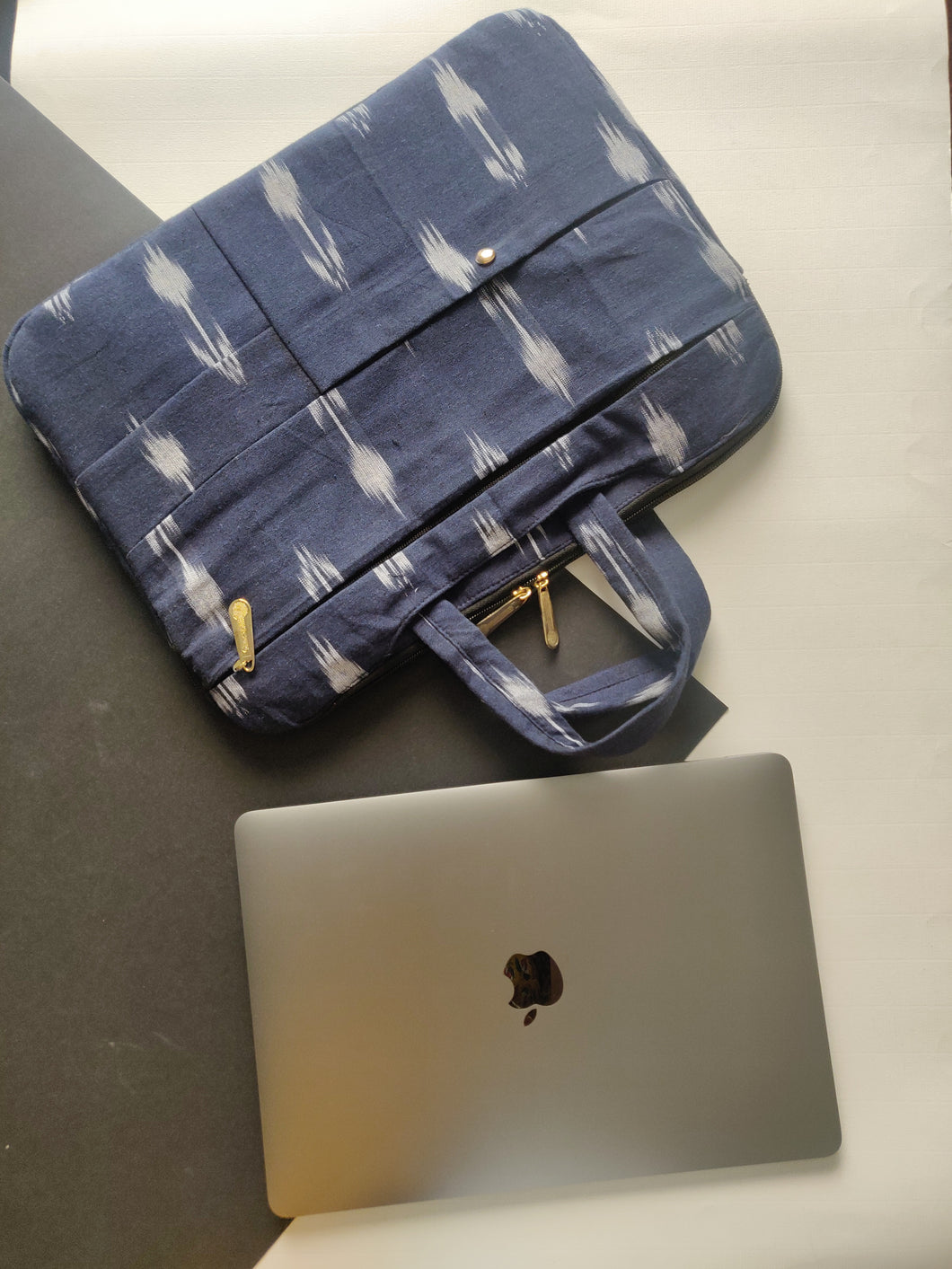 MacBook Sleeve - Ikat Blue in Arrow