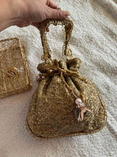 Load image into Gallery viewer, Sooti Potli Bag Golden Sequence With handle &amp; tassels