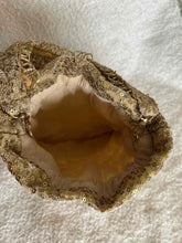 Load image into Gallery viewer, Inside view of Sooti&#39;s Potli Bag Golden Sequence