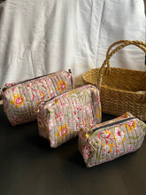 Load image into Gallery viewer, Sooti Quilted Pouches - Travel Pouches in set of 3