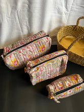 Load image into Gallery viewer, Sooti Quilted Pouches - Travel Pouches in set of 3