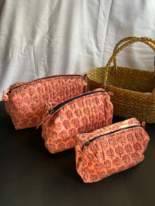 Quilted Pouches - Set of 3 | Touch of Peach
