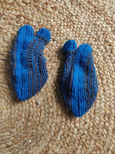 Load image into Gallery viewer, Woolen Slippers - Blue &amp; Brown