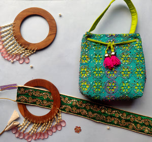 Sooti Belt - Green Kundan | Wedding Collection