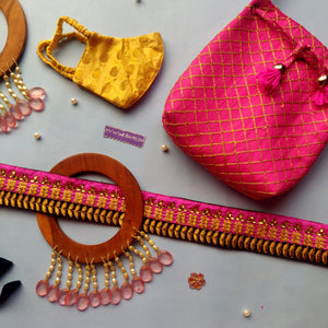 Sooti Belt - Pink & Black | Wedding Collection