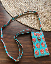 Load image into Gallery viewer, Mobile Sling Bag - Floral Blue